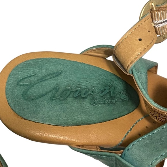 CROWN BY BORN - SIZE 7 - PALE GREEN WITH T-STRAP AND SLINGBACK HEELS - S3 - Picture 10 of 12
